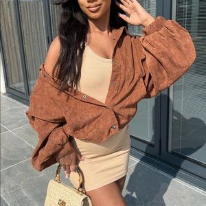 BRAND NEW Fashion Nova Corduroy Oversized Jacket, XS
